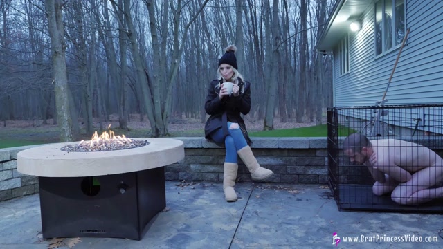 Brat Princess 2 - Amber - Hoses down slave in freezing weather 4K 00005