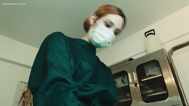 Mistress Euryale - Testicles Removal Surgery and Stitching on a Respirator 00008