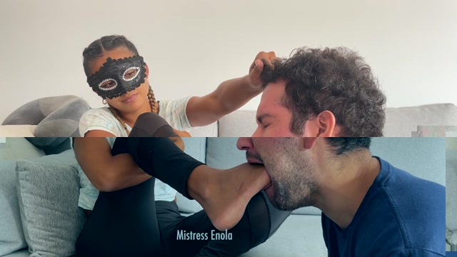 Mistress Enola Fetish - Foot Worship Gone Wrong - Cruel Foot gagging and foot slapping! 00012