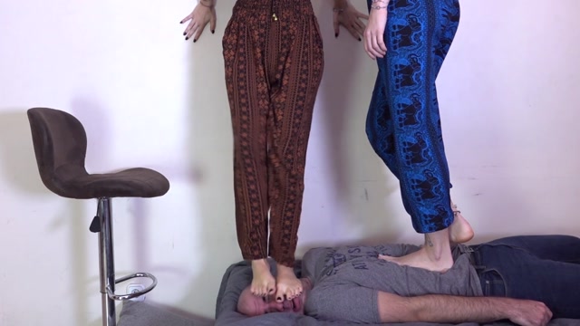 Goddess Gabriella - Gabriella and Electra - Time At Home - Foot Domination And Trampling FULL CLIP 00015