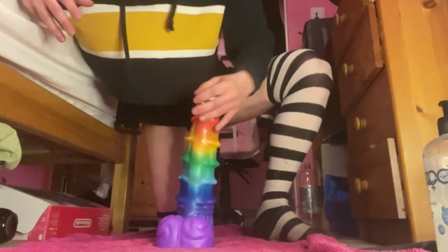 Femboy Raine – Femboy riding HUGE TOYS 12  mins – $4.99 (Premium user request) 00010