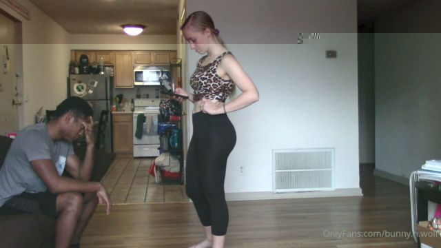 bunny_n_wolf - A slender girl in tights punishes a guy in the balls 00007