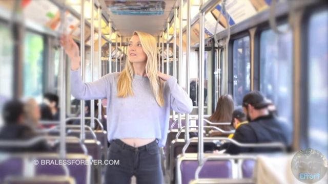 Kaylee – bralessforever – Topless on the Train 00001