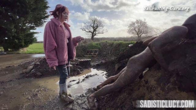 Extreme ballbusting in the mud Miss Eva Ray 00006