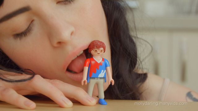 Molly Darling - Giantess Teases Small Man - Vore Fetish 00006