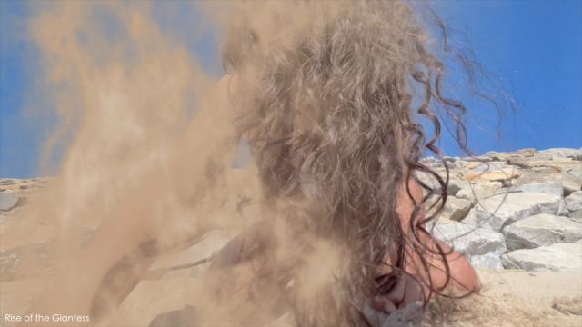 RISE OF THE GIANTESS - Giantess Daniela - This is MY BEACH 4k 00003